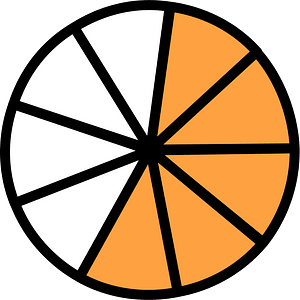 Orange Circles Fractions 5:9