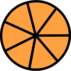 Orange Circles Fractions 7:7