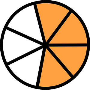 Orange Circles Fractions 4:7