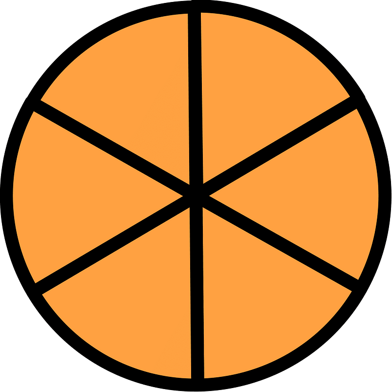 Orange Circles Fractions 6:6