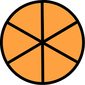 Orange Circles Fractions 6:6