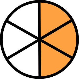 Orange Circles Fractions 3:6