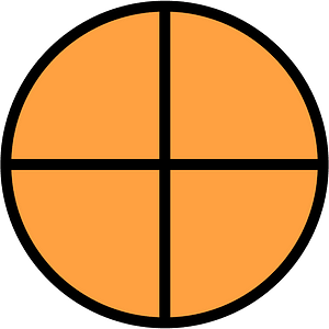 Orange Circles Fractions 4:4