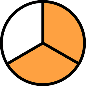 Orange Circles Fractions 2:3