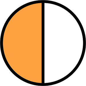 Orange Circles Fractions 1:2