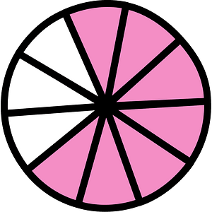 Purple Circles Fractions 7:10