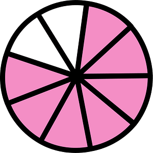 Purple Circles Fractions 7:9