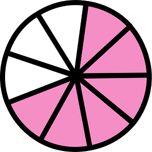 Purple Circles Fractions 6:9