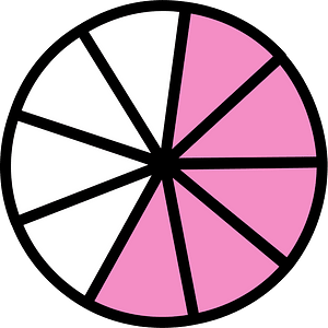 Purple Circles Fractions 5:9