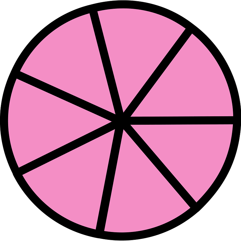 Purple Circles Fractions 7:7