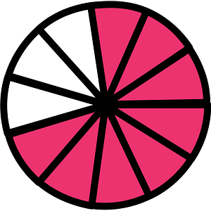 Pink Circles Fractions 8:11:1