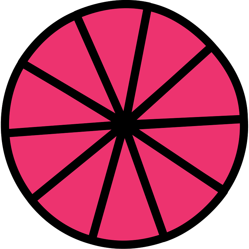 Pink Circles Fractions 10:10