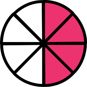 Pink Circles Fractions 4:8