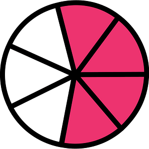 Pink Circles Fractions 4:7