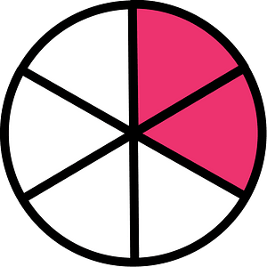 Pink Circles Fractions 2:6