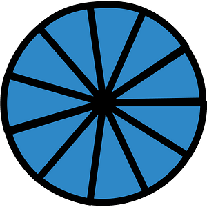 Blue Circles Fractions 11:11:1
