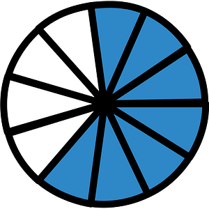 Blue Circles Fractions 7:11:1