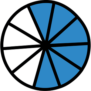 Blue Circles Fractions 6:10