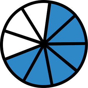 Blue Circles Fractions 6:9