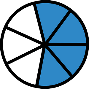 Blue Circles Fractions 4:7