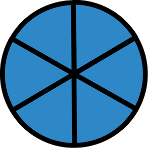 Blue Circles Fractions 6:6