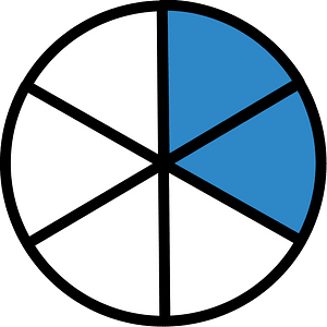 Blue Circles Fractions 2:6