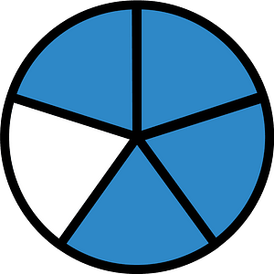 Blue Circles Fractions 4:5