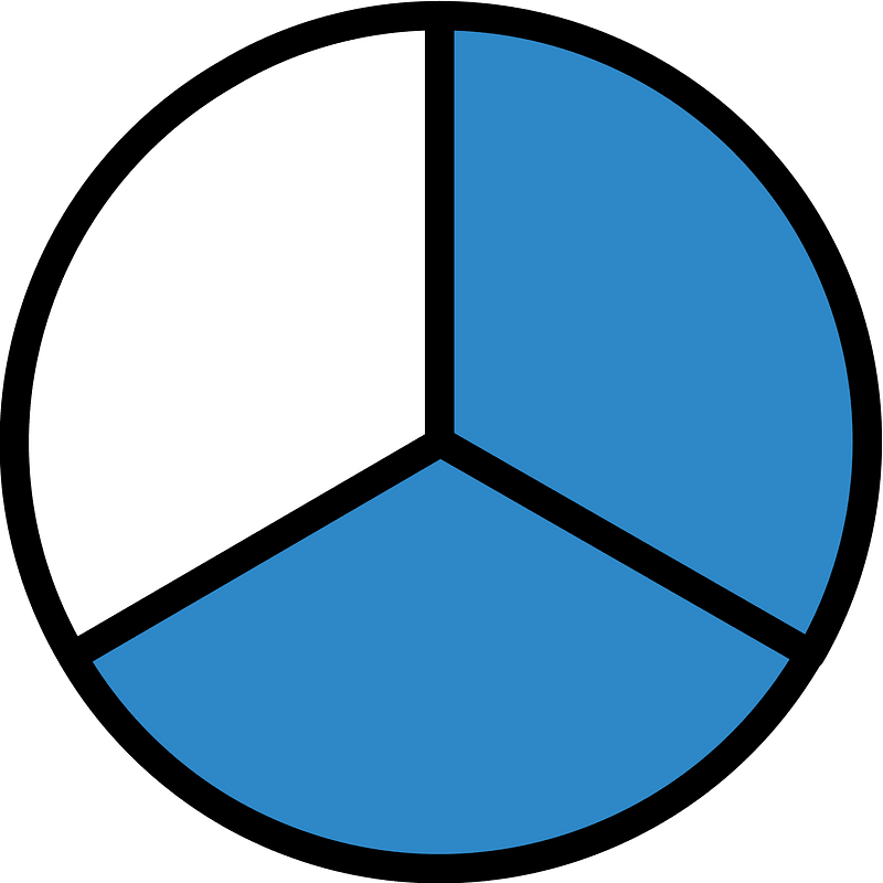 Blue Circles Fractions 2:3