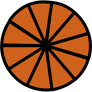 Orange-Brown Circles Fractions 11:11:1