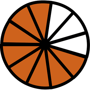 Orange-Brown Circles Fractions 8:11:1