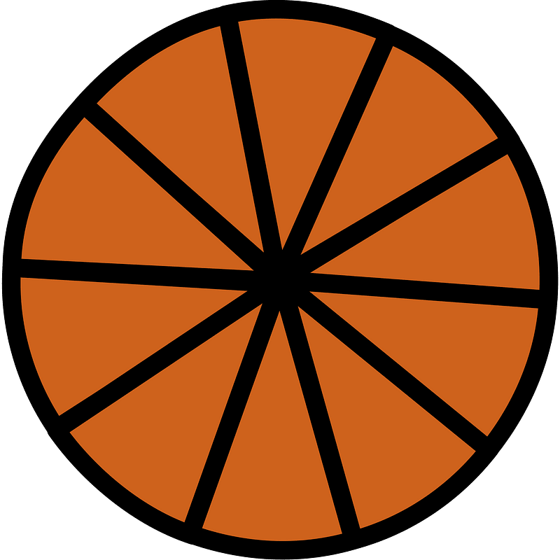 Orange-Brown Circles Fractions 10:10