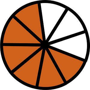Orange-Brown Circles Fractions 6:9