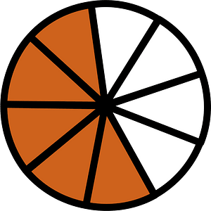 Orange-Brown Circles Fractions 5:9