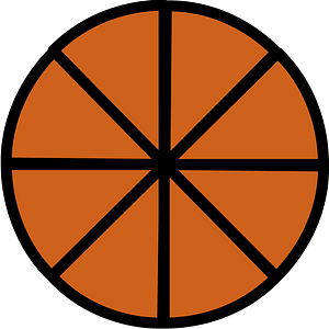 Orange-Brown Circles Fractions 8:8