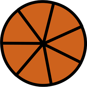 Orange-Brown Circles Fractions 7:7