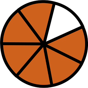 Orange-Brown Circles Fractions 6:7