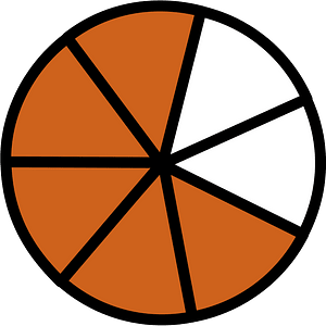 Orange-Brown Circles Fractions 5:7