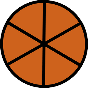 Orange-Brown Circles Fractions 6:6