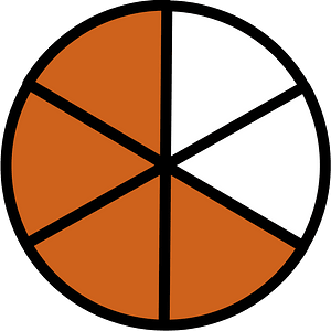 Orange-Brown Circles Fractions 4:6