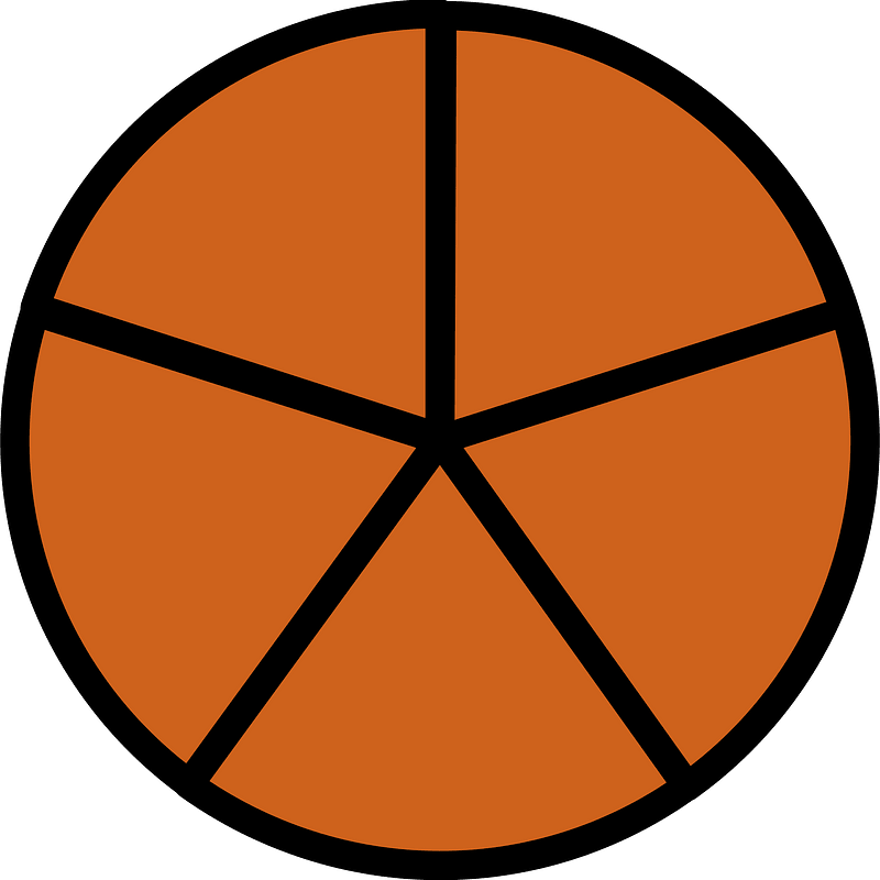 Orange-Brown Circles Fractions 5:5