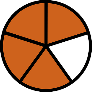 Orange-Brown Circles Fractions 4:5
