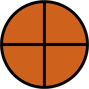 Orange-Brown Circles Fractions 4:4