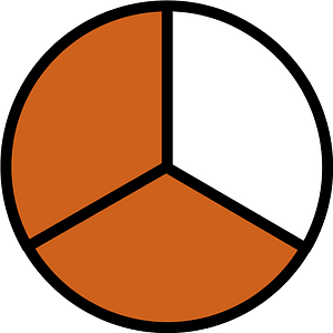 Orange-Brown Circles Fractions 2:3