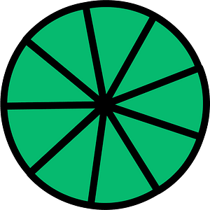Green Circles Fractions 9:9