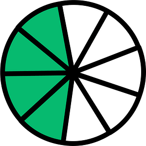 Green Circles Fractions 4:9