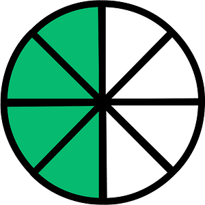 Green Circles Fractions 4:8