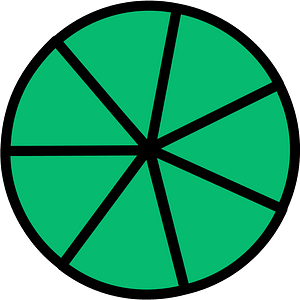 Green Circles Fractions 7:7