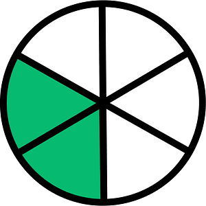 Green Circles Fractions 2:6