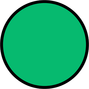 Green Circles Fractions 1:1