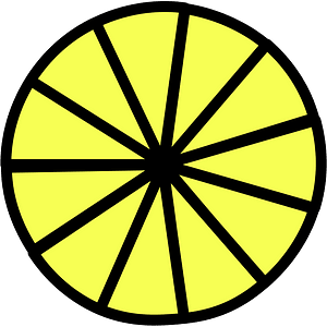Yellow Circles Fractions 11:11